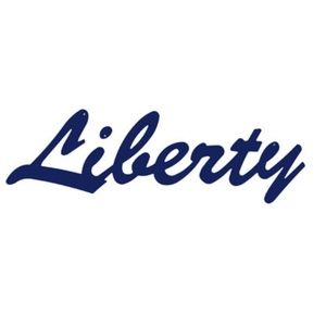Word art LIBERTY Script metal sign